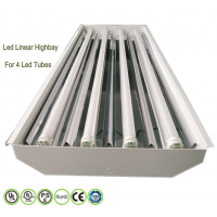 High Quality Warehouse Super Bright Industrial Led Linear High Bay Light Fixture for 4 tubes